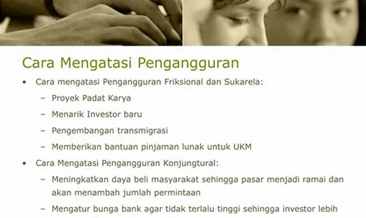 bagaimana cara mengatasi pengangguran